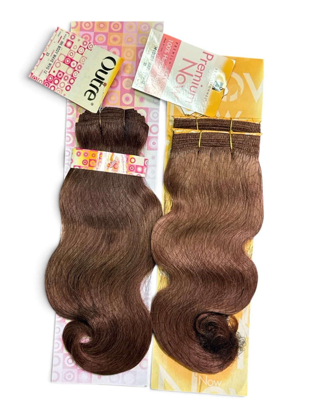 2 packs 100% human hair. Body wave WVG 12 inch
color 33,30